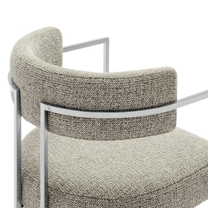 Modway EEI-7228 Huron Curved Back Fabric and Metal Dining Accent Chair Modway