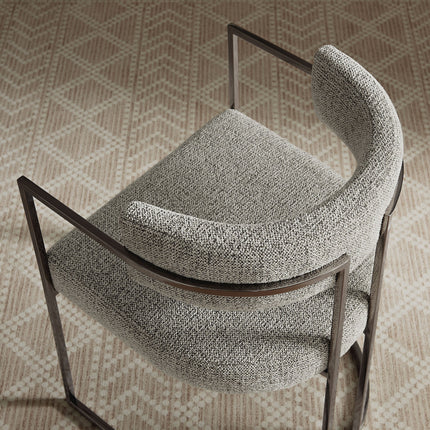 Modway EEI-7228 Huron Curved Back Fabric and Metal Dining Accent Chair Modway