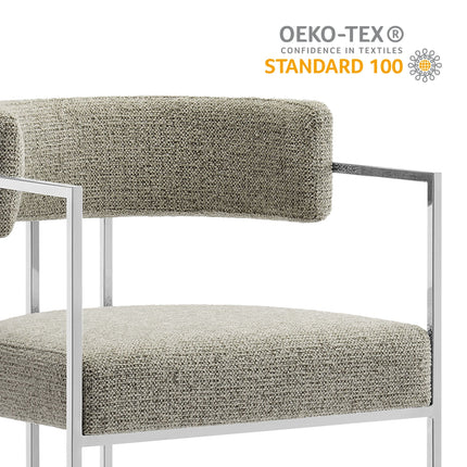 Modway EEI-7228 Huron Curved Back Fabric and Metal Dining Accent Chair Modway