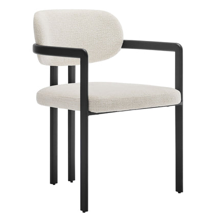 Modway EEI-7229 Elio Barrel Fabric and Metal Dining Chair Modway