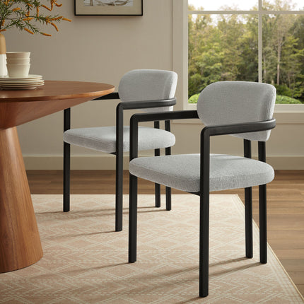 Modway EEI-7229 Elio Barrel Fabric and Metal Dining Chair Modway