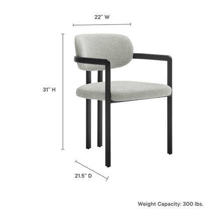 Modway EEI-7229 Elio Barrel Fabric and Metal Dining Chair Modway