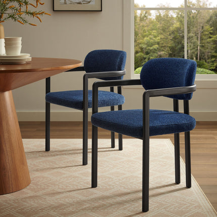 Modway EEI-7229 Elio Barrel Fabric and Metal Dining Chair Modway