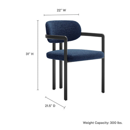 Modway EEI-7229 Elio Barrel Fabric and Metal Dining Chair Modway