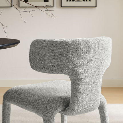 Modway EEI-7230 Stellan Curved Back Boucle Upholstered Dining Chair Set of 2 - Plaza Home Decor