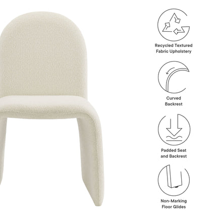 Modway EEI-7231 Junia Boucle Upholstered Arch Armless Dining Chair Modway