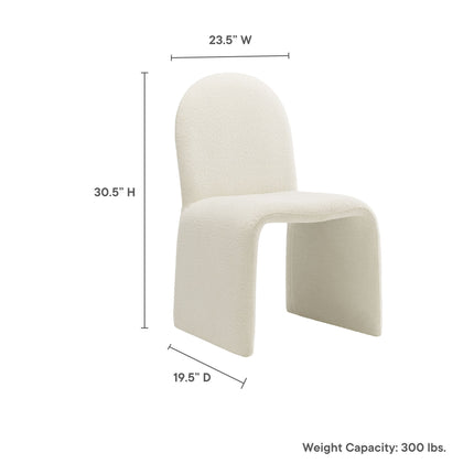 Modway EEI-7231 Junia Boucle Upholstered Arch Armless Dining Chair Modway