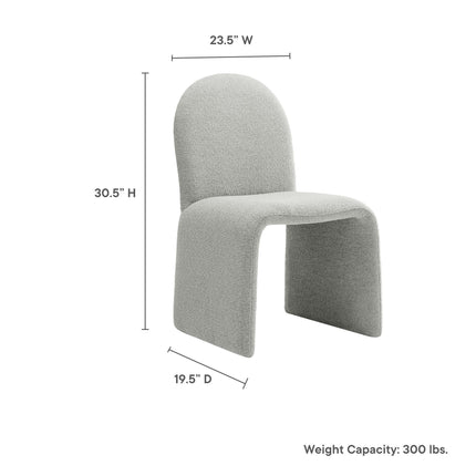 Modway EEI-7231 Junia Boucle Upholstered Arch Armless Dining Chair Modway