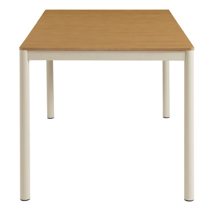 Modway EEI-7237 Finn 71" Outdoor Patio Aluminum Dining Table with Faux Wood Top Modway