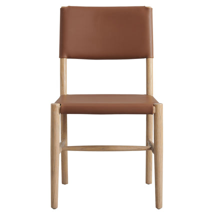 Modway EEI-7240 Dover Wood Vegan Leather Dining Side Chairs Set of 2 Modway