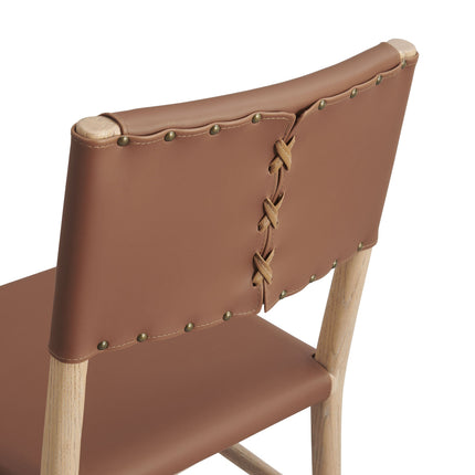 Modway EEI-7240 Dover Wood Vegan Leather Dining Side Chairs Set of 2 Modway