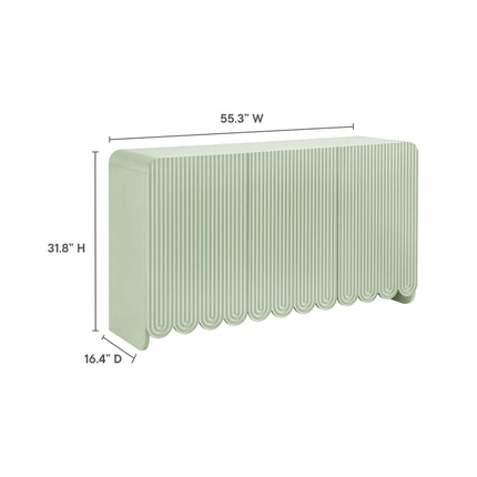 Modway EEI-7241 Dahlia Fluted and Scalloped Sideboard Storage Cabinet Modway