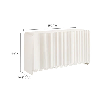 Modway EEI-7241 Dahlia Fluted and Scalloped Sideboard Storage Cabinet Modway