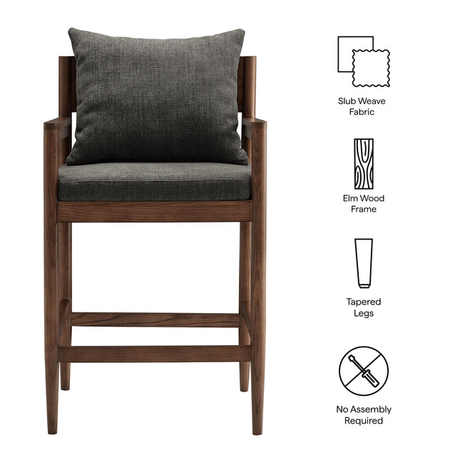 Modway EEI-7244 Remington Wood Counter Stool Modway