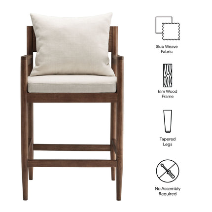 Modway EEI-7244 Remington Wood Counter Stool Modway