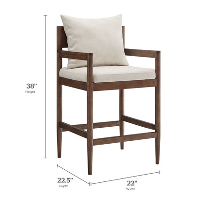 Modway EEI-7244 Remington Wood Counter Stool Modway