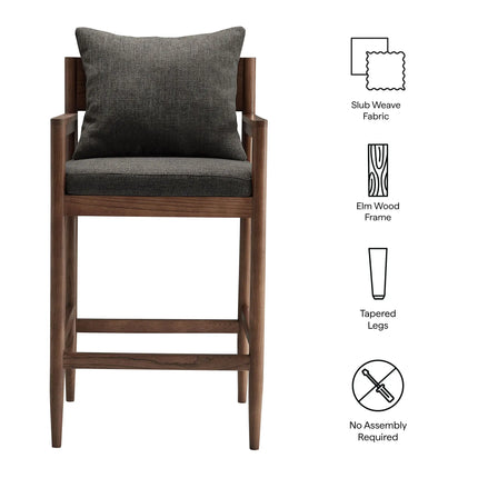Modway EEI-7245 Remington Wood Bar Stool Modway