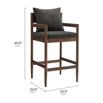 Modway EEI-7245 Remington Wood Bar Stool Modway