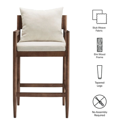 Modway EEI-7245 Remington Wood Bar Stool Modway
