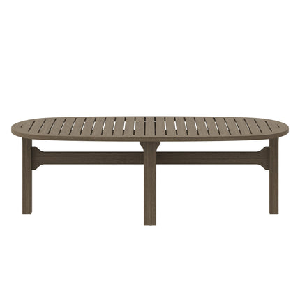 Modway EEI-7246 Saratoga Oval Outdoor Patio Teak Wood Coffee Table Modway