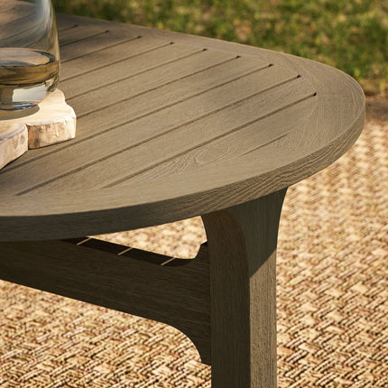 Modway EEI-7246 Saratoga Oval Outdoor Patio Teak Wood Coffee Table Modway