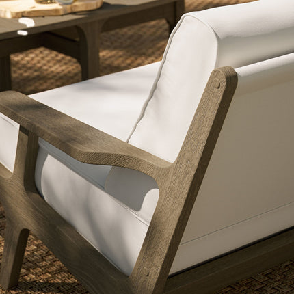 Modway EEI-7247 Saratoga Outdoor Patio Teak Wood Loveseat Modway