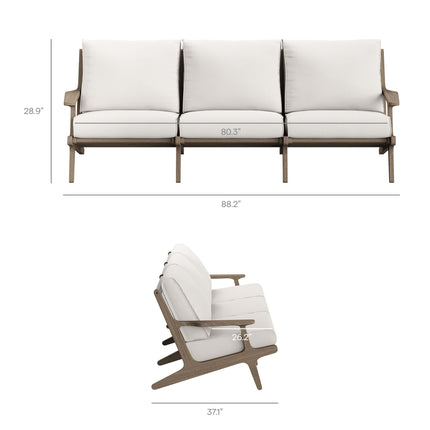 Modway EEI-7249 Saratoga Outdoor Patio Teak Sofa Modway