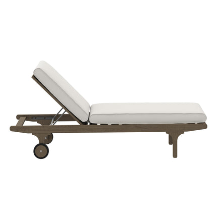 Modway EEI-7251 Saratoga Outdoor Patio Teak Chaise Lounge Chair Modway