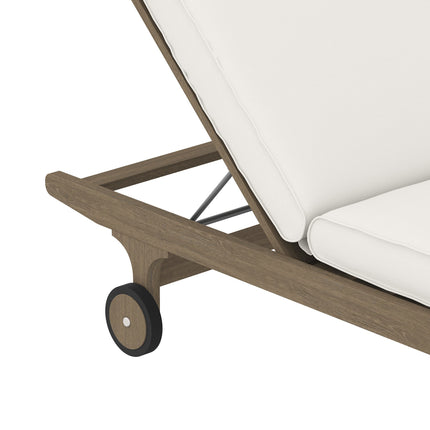 Modway EEI-7251 Saratoga Outdoor Patio Teak Chaise Lounge Chair Modway
