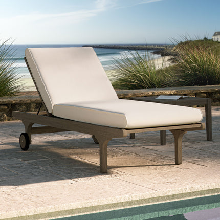 Modway EEI-7251 Saratoga Outdoor Patio Teak Chaise Lounge Chair Modway