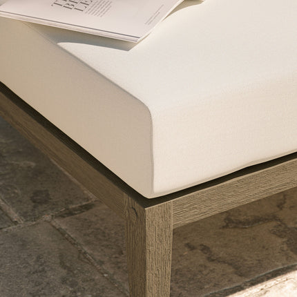 Modway EEI-7255 Northlake Outdoor Patio Teak Ottoman Modway