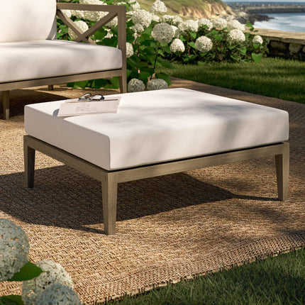 Modway EEI-7255 Northlake Outdoor Patio Teak Ottoman Modway