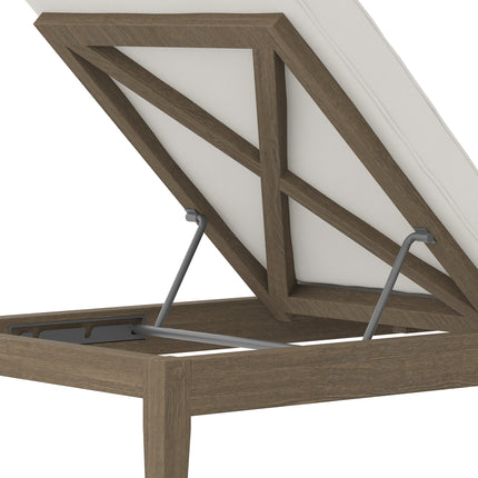 Modway EEI-7256 Northlake Outdoor Patio Teak Chaise Lounge Modway