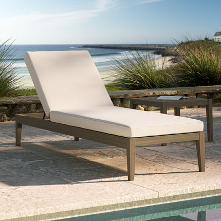 Modway EEI-7256 Northlake Outdoor Patio Teak Chaise Lounge Modway