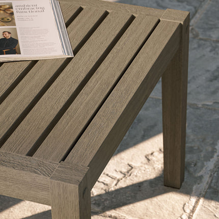 Modway EEI-7258 Northlake Square Outdoor Patio Teak Side Table Modway