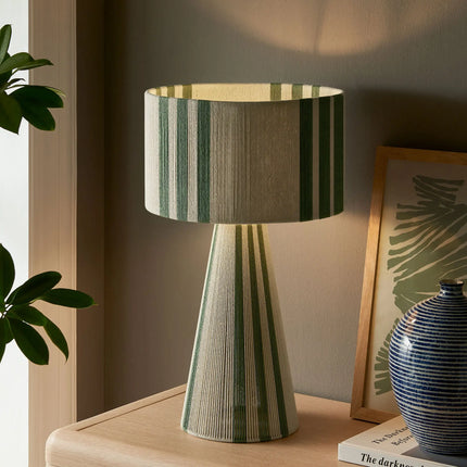 Modway EEI-7262 Gia Handwoven Cotton Thread Striped or Plain Table Lamp Modway