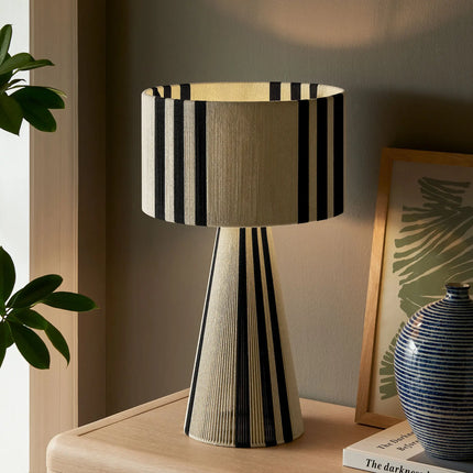 Modway EEI-7262 Gia Handwoven Cotton Thread Striped or Plain Table Lamp Modway