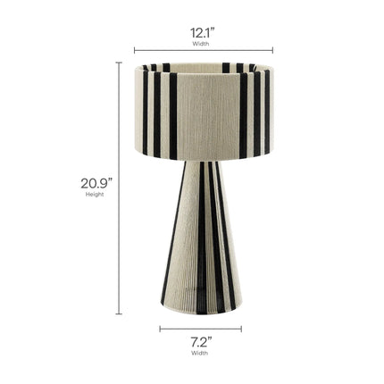 Modway EEI-7262 Gia Handwoven Cotton Thread Striped or Plain Table Lamp Modway