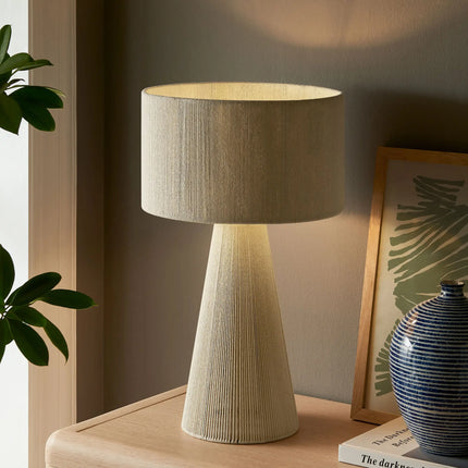 Modway EEI-7262 Gia Handwoven Cotton Thread Striped or Plain Table Lamp Modway