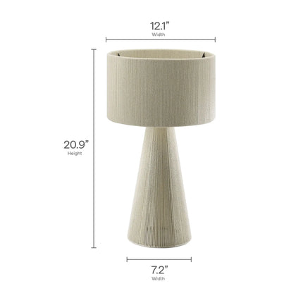 Modway EEI-7262 Gia Handwoven Cotton Thread Striped or Plain Table Lamp Modway