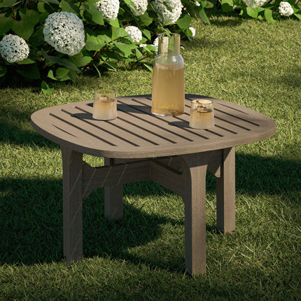 Modway EEI-7263 Saratoga Square Outdoor Patio Teak Wood Side Table Modway