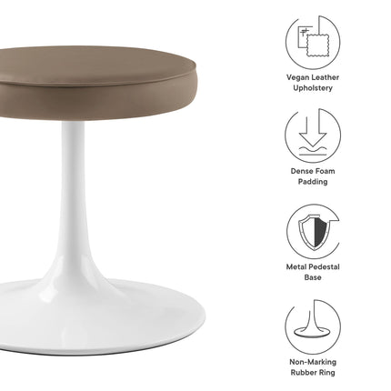 Modway EEI-7264 Lippa Vegan Leather Round Stool Modway