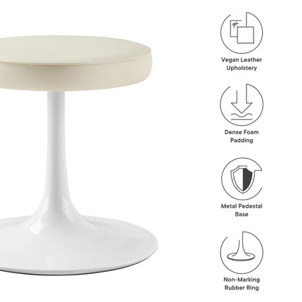 Modway EEI-7264 Lippa Vegan Leather Round Stool Modway