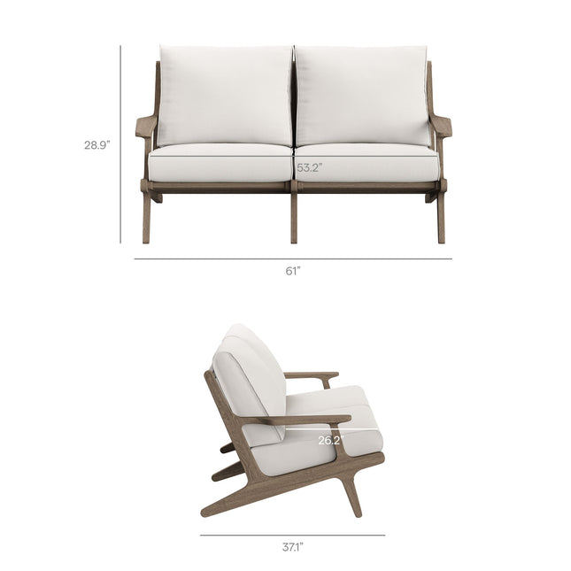 Modway EEI-7265 Saratoga 5-Piece Outdoor Patio Teak Wood Furniture Set Modway