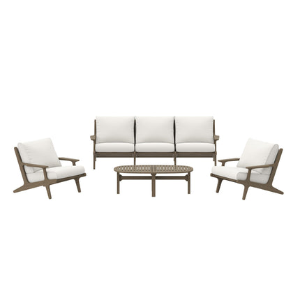 Modway EEI-7266 Saratoga 4-Piece Outdoor Patio Teak Wood Furniture Set Modway