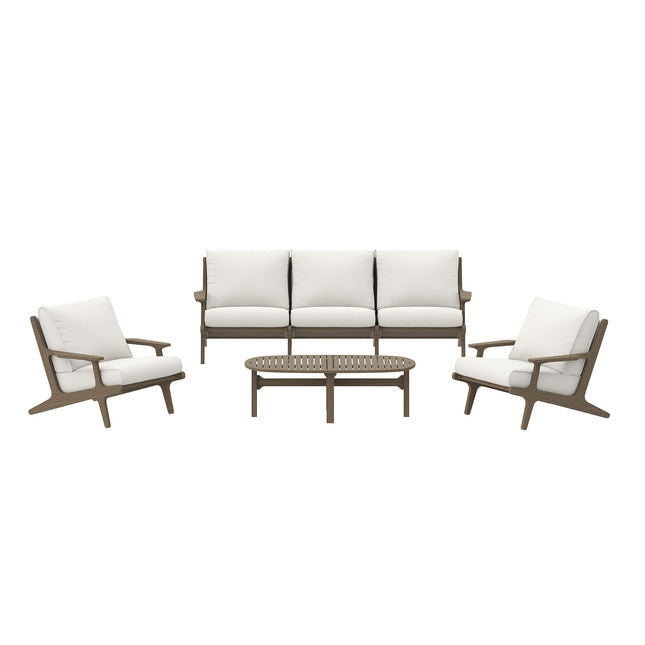 Modway EEI-7266 Saratoga 4-Piece Outdoor Patio Teak Wood Furniture Set Modway