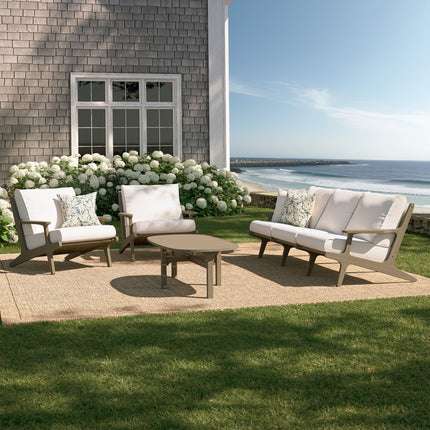 Modway EEI-7266 Saratoga 4-Piece Outdoor Patio Teak Wood Furniture Set Modway
