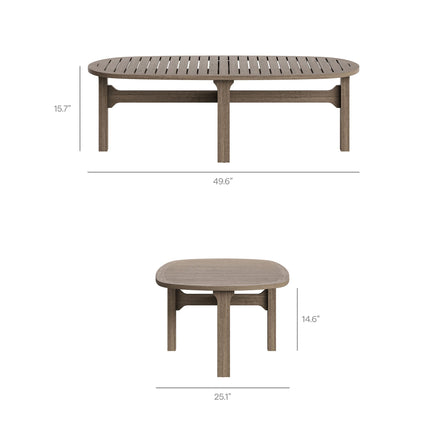 Modway EEI-7266 Saratoga 4-Piece Outdoor Patio Teak Wood Furniture Set Modway