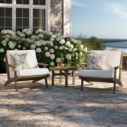 Modway EEI-7267 Saratoga 3-Piece Outdoor Patio Teak Wood Furniture Set with Lounge Chairs and Side Table Modway