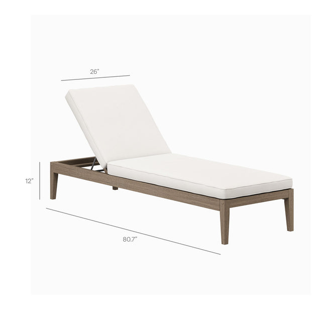 Modway EEI-7269 Saratoga Outdoor Patio Teak Wood 3-Piece Chaise Lounge Furniture Set Modway
